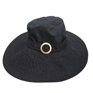 Badgley Mischka Canvas Black Hat